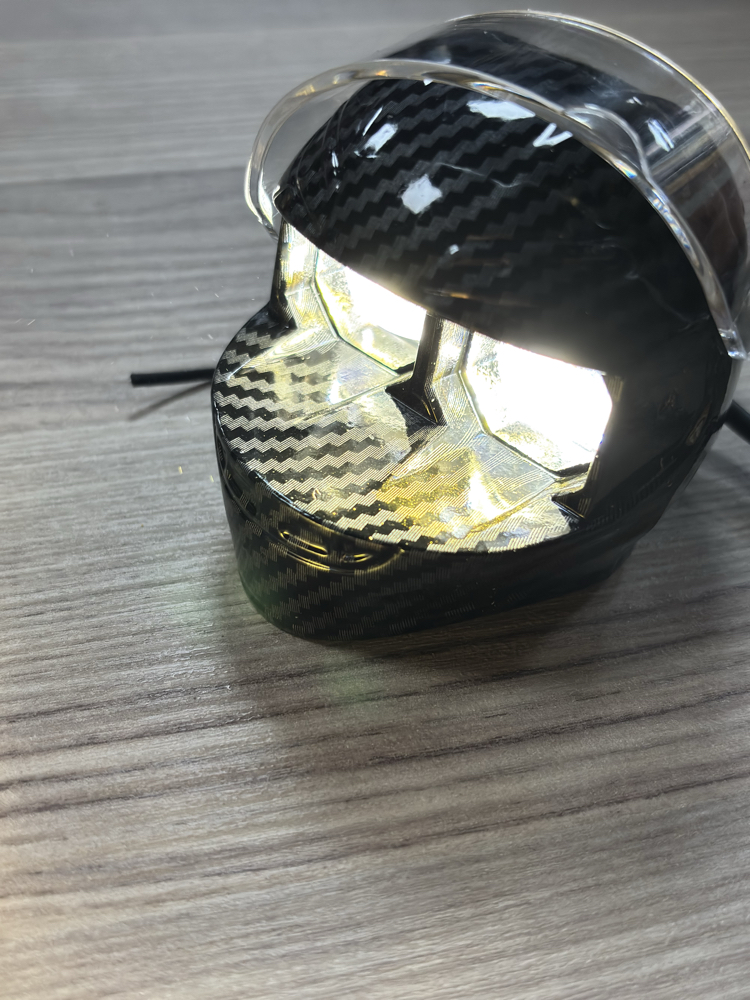 KARBON KASK MOTORSİKLET LED LAMBA