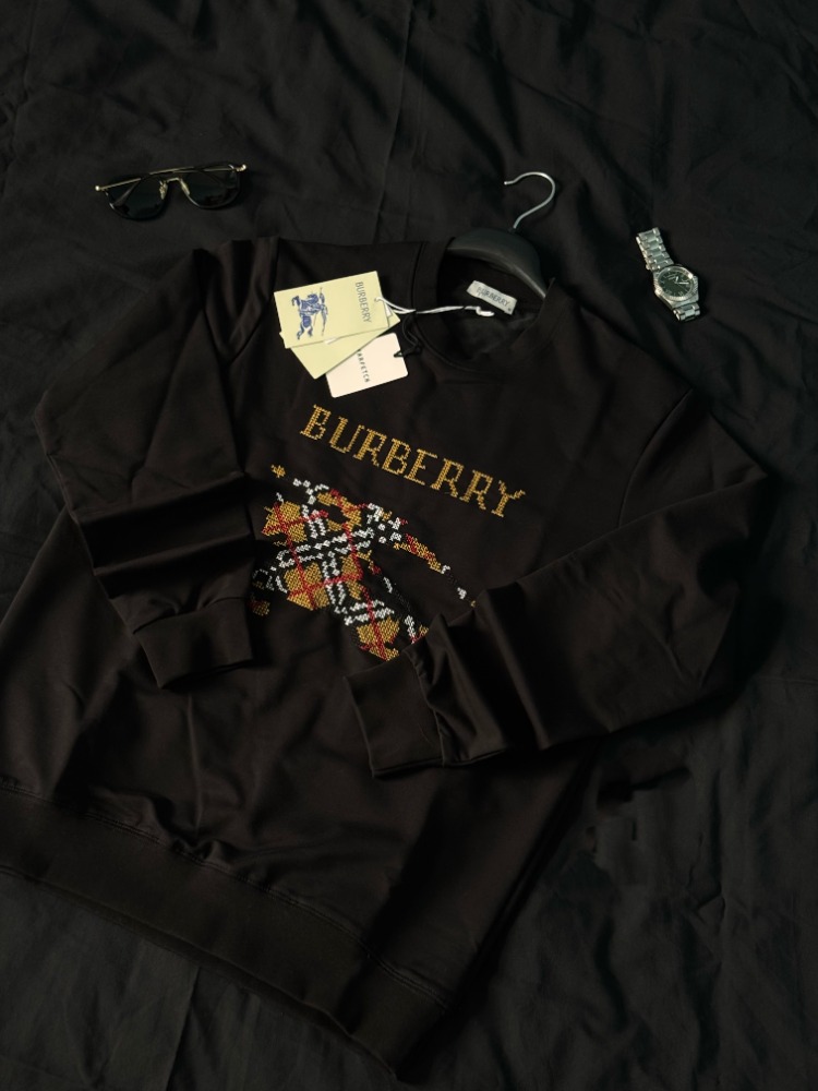 BURBERRY Siyah Erkek Sweatshirt