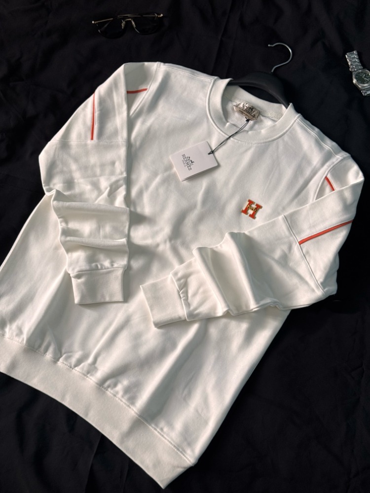 HERMES Metal Logo Erkek Sweatshit