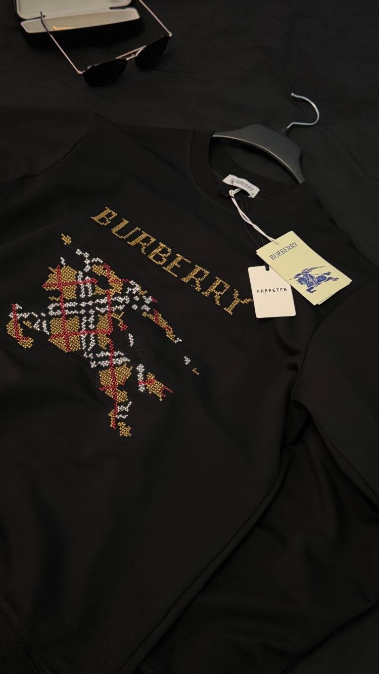 BURBERRY Siyah Erkek Sweatshirt