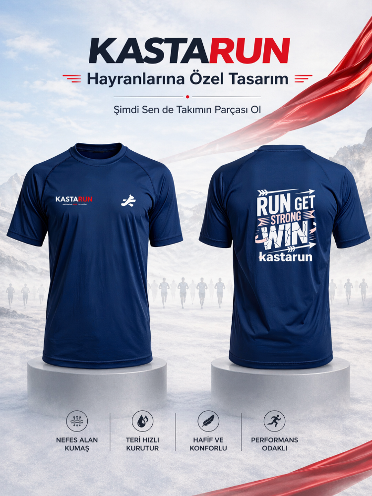 KASTARUN Koşu & Antrenman T-Shirt Her koşula uygun, her antrenmana hazır.