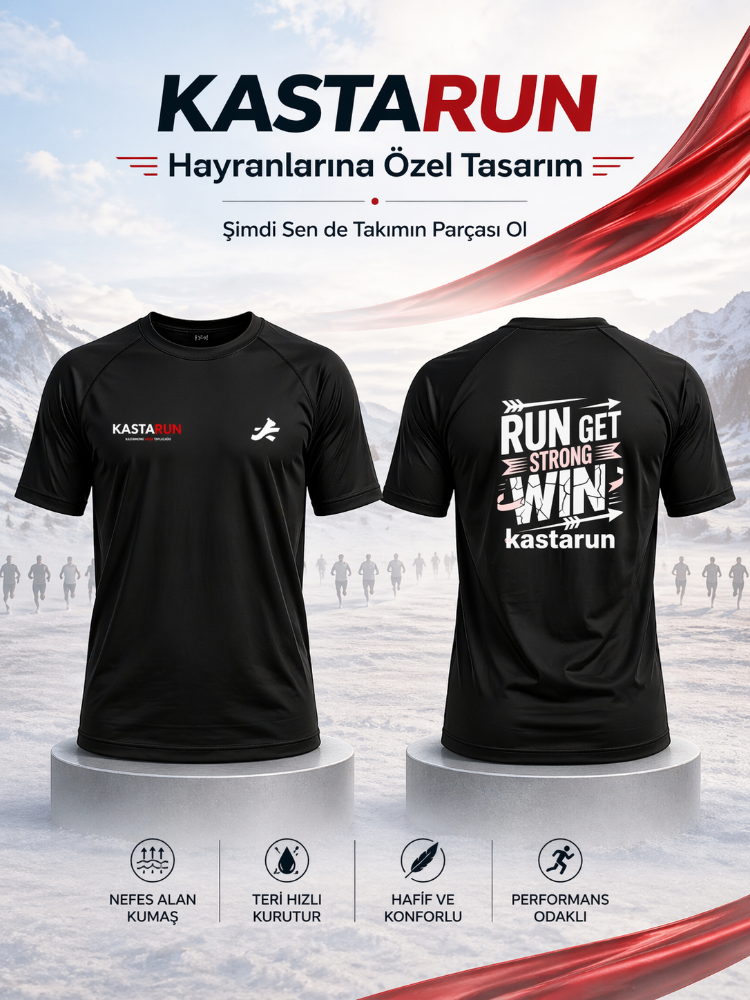 KASTARUN Koşu & Antrenman T-Shirt Her koşula uygun, her antrenmana hazır.