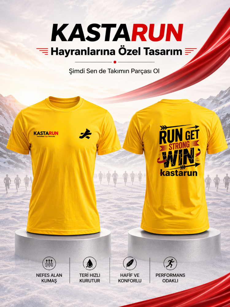 KASTARUN Koşu & Antrenman T-Shirt Her koşula uygun, her antrenmana hazır.
