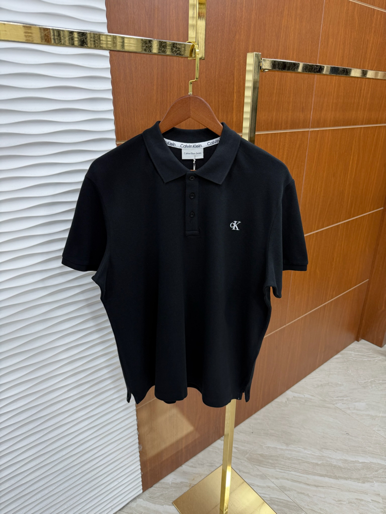 CK Siyah Nakış Logo İthal Polo Yaka