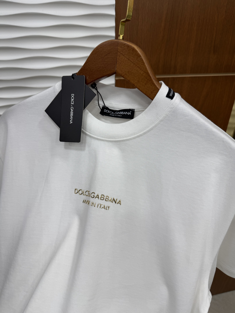 Dolce Gabbana Gold Logo İthal Beyaz Tişört