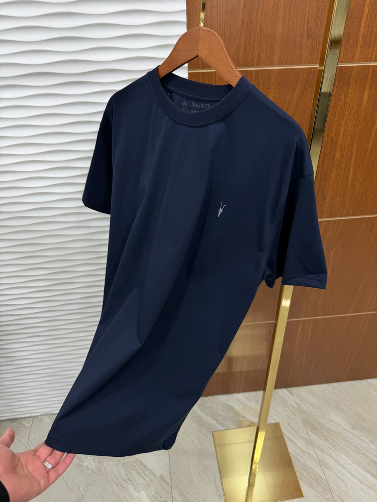 AllSaints Basic Lacivert İthal Tişört
