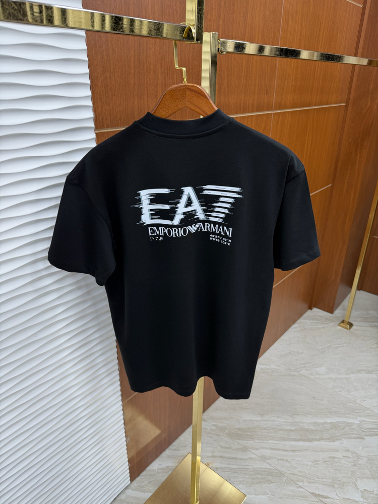 EA7 Siyah Standart İthal Siyah Tişört