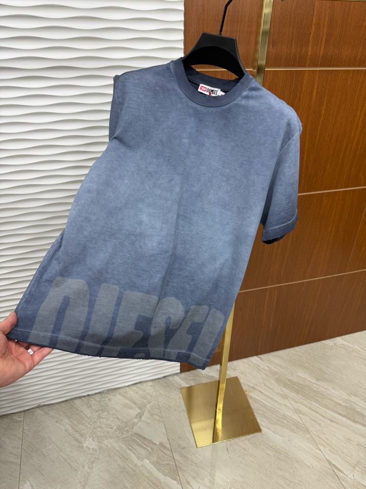 Diesel Yıkamalı Mavi İthal Tişört