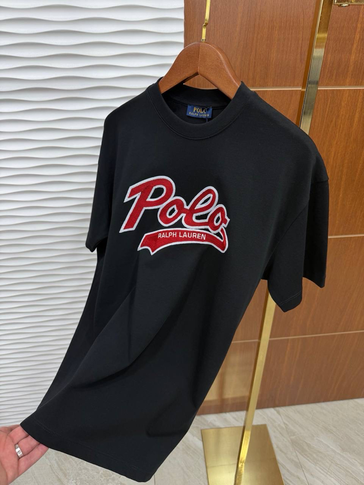 RL Polo Kırmızı Patch Siyah İthal Tişört
