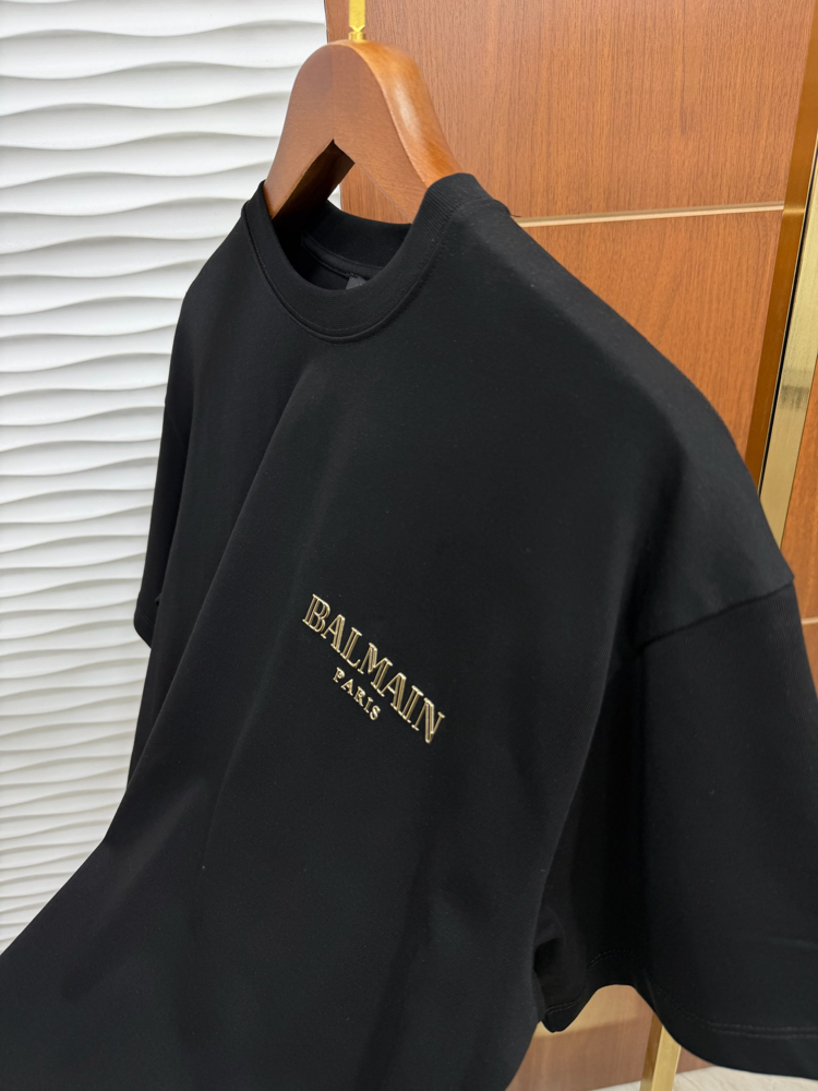 Balmain Paris Gold Logo İthal Tişört
