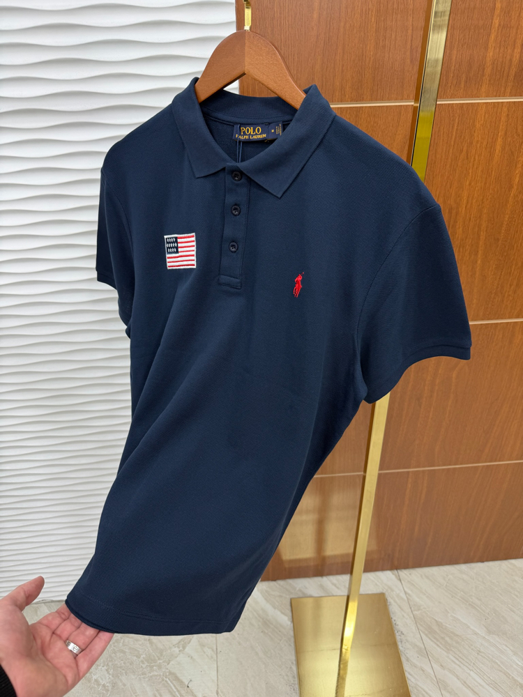 RL Lacivert ABD Nakışlı İthal Polo Yaka