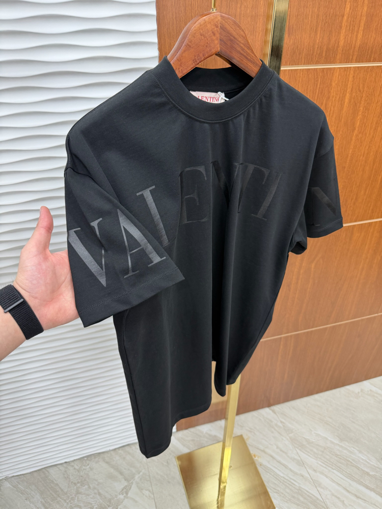 Valentino YALAN makinesi İthal Siyah Tişört