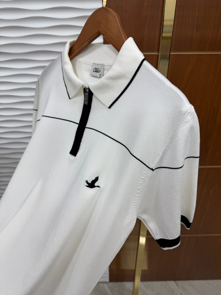 Beymen Club Çizgi Detaylı İthal Beyaz Tişört