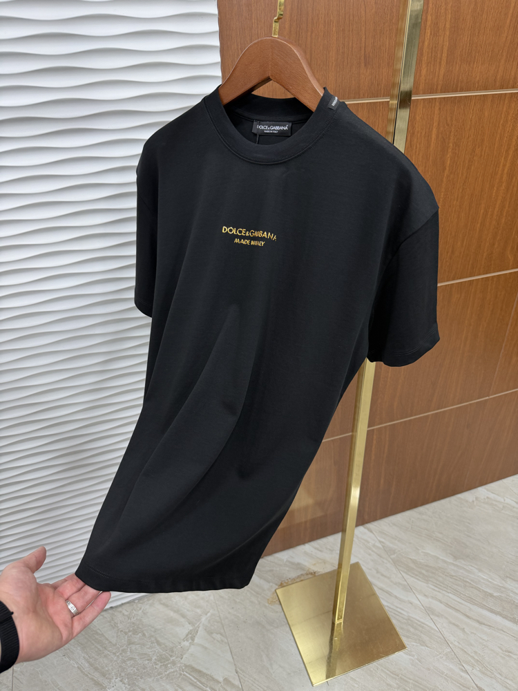 Dolce Gabbana Gold Baskı İthal Siyah Tişört