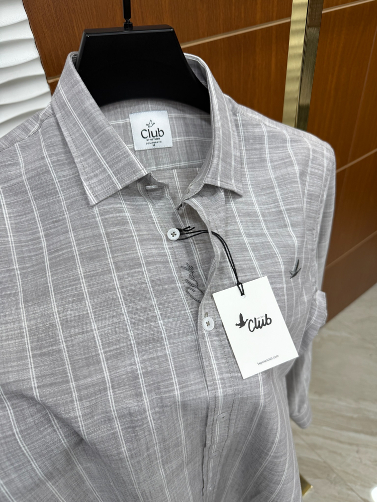 Beymen Club Açık Gri İthal Gömlek