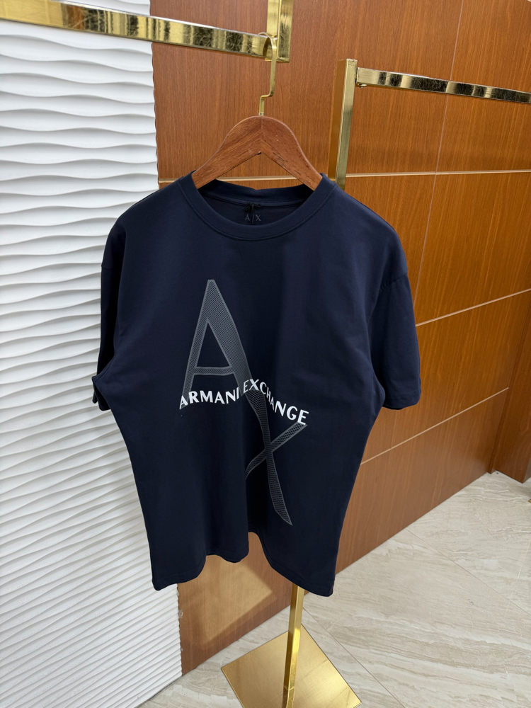 AX Büyük Logo İthal Lacivert Tişört