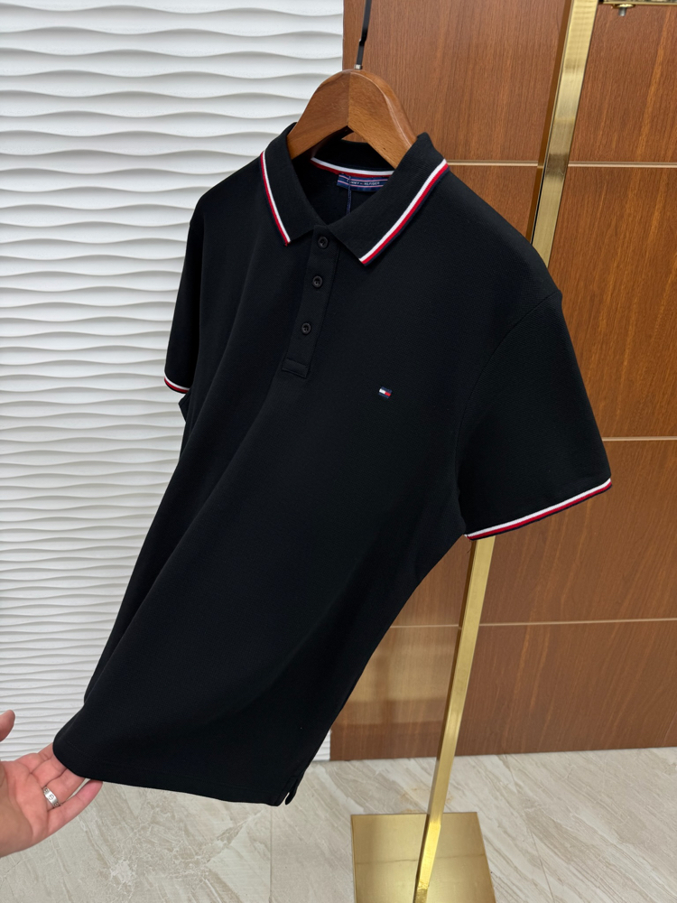 Tommy Hilfiger Basic Siyah İthal Polo Yaka