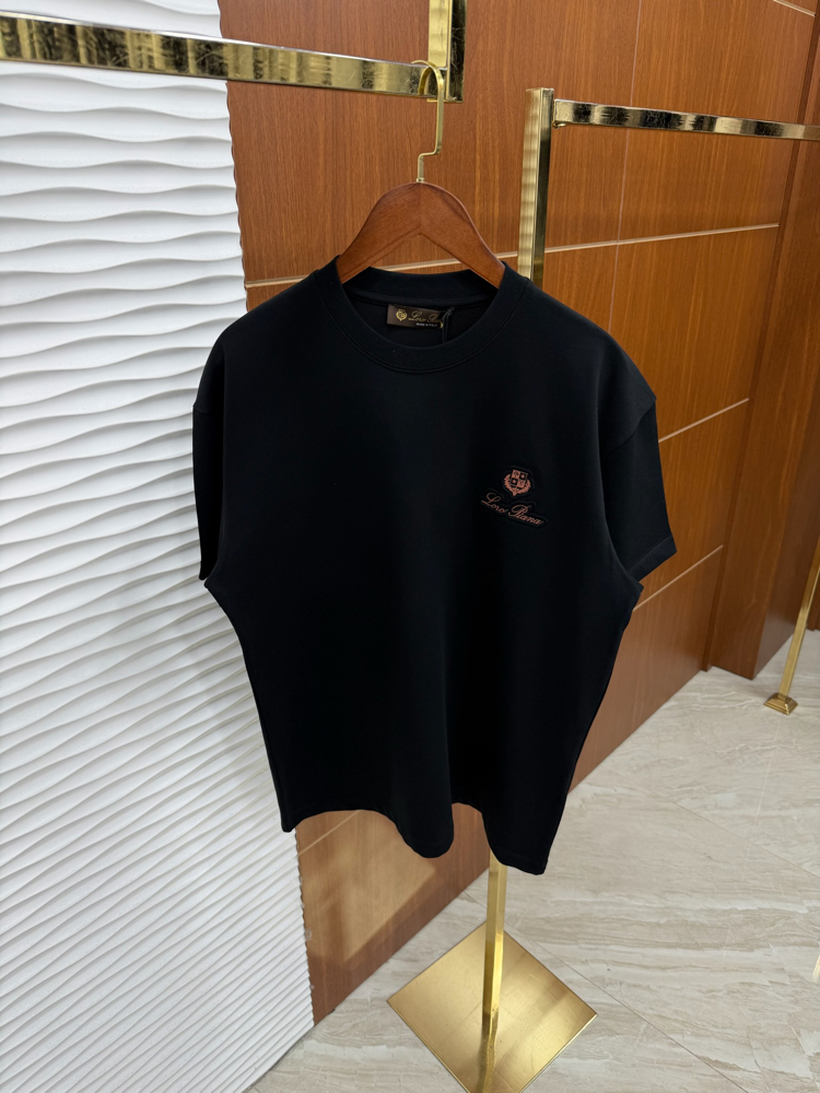 Loro Piana Basic Siyah İthal Tişört
