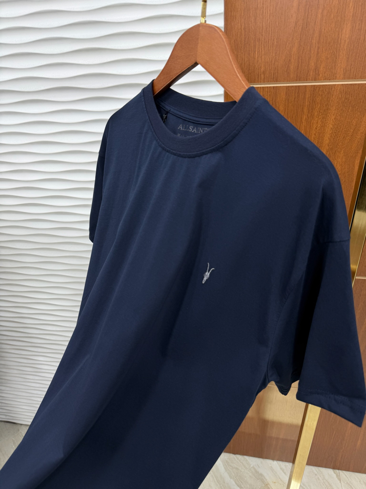 AllSaints Basic Lacivert İthal Tişört