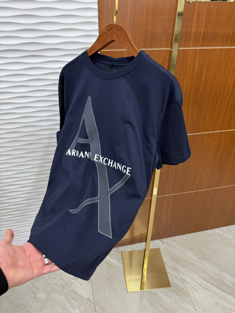 AX Büyük Logo İthal Lacivert Tişört