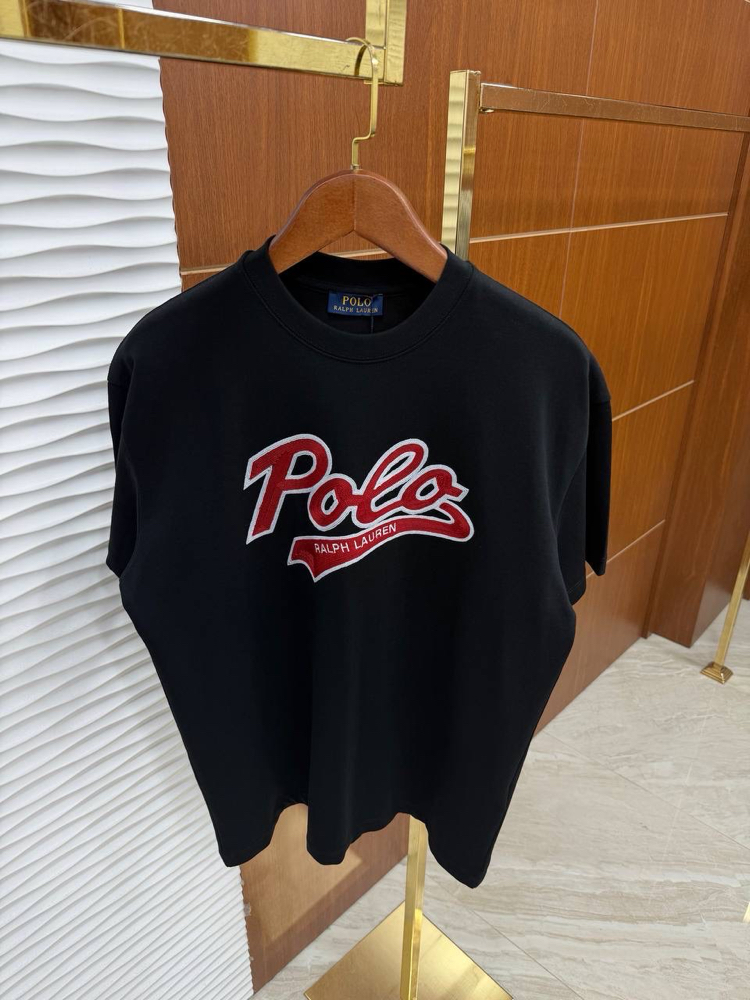RL Polo Kırmızı Patch Siyah İthal Tişört