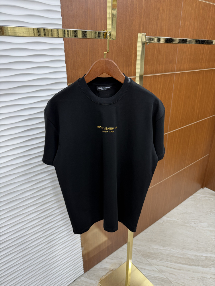 Dolce Gabbana Gold Baskı İthal Siyah Tişört