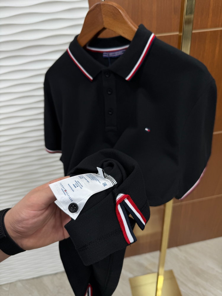 Tommy Hilfiger Basic Siyah İthal Polo Yaka