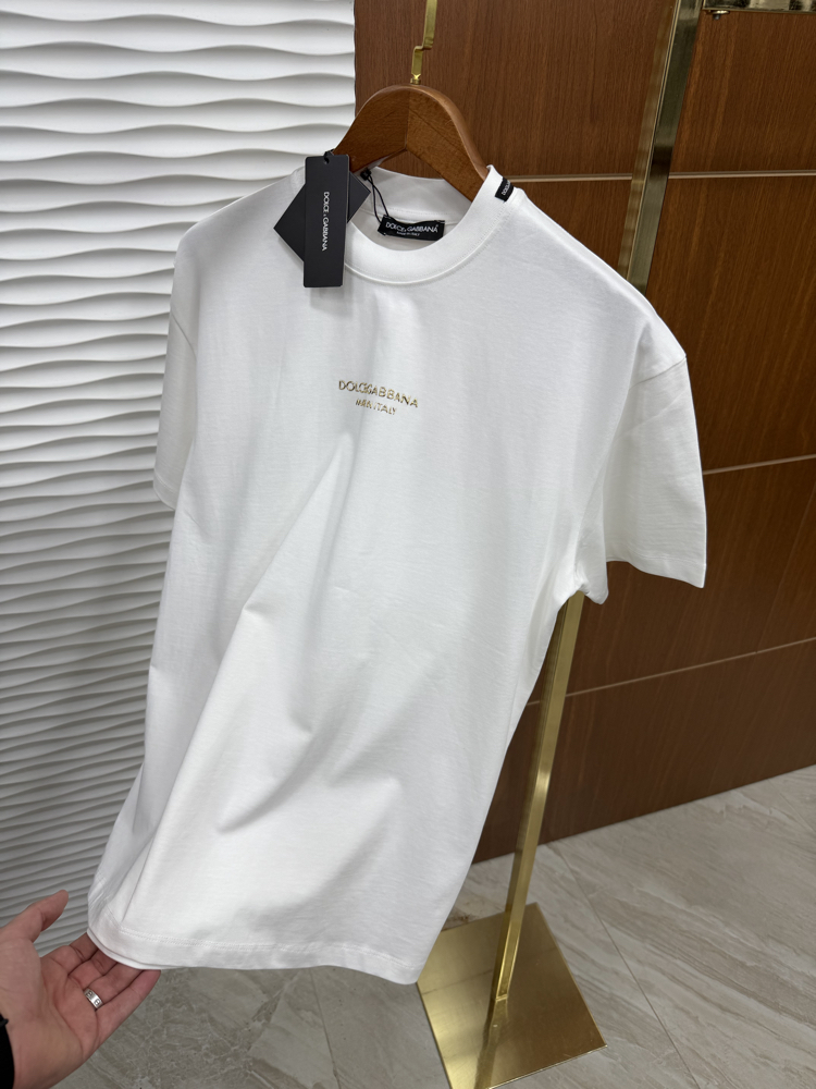 Dolce Gabbana Gold Logo İthal Beyaz Tişört