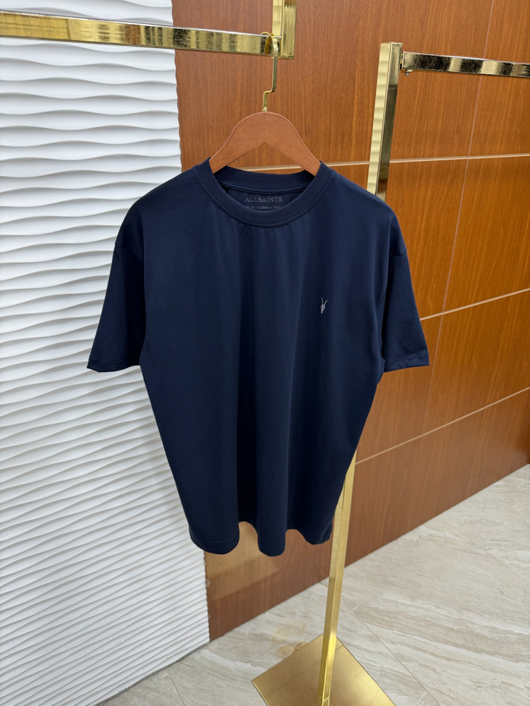 AllSaints Basic Lacivert İthal Tişört