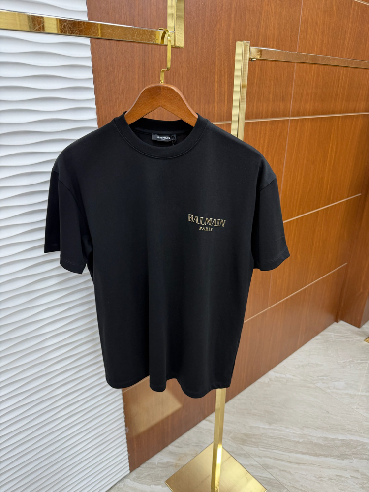 Balmain Paris Gold Logo İthal Tişört