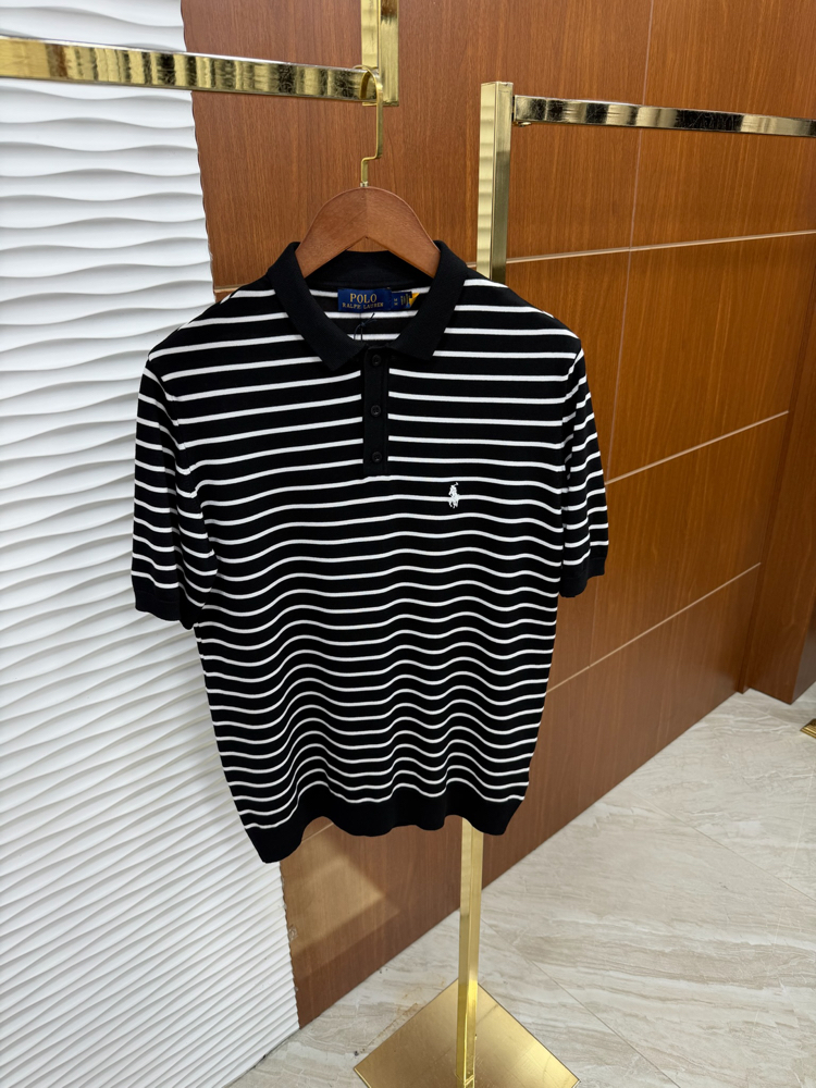 RL Siyah/Beyaz İthal Polo Yaka