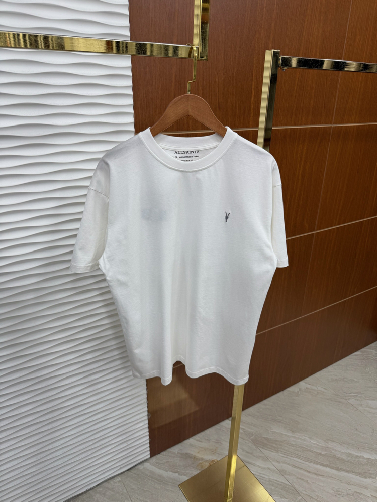 AllSaints Basic Beyaz Logo İthal Tişört