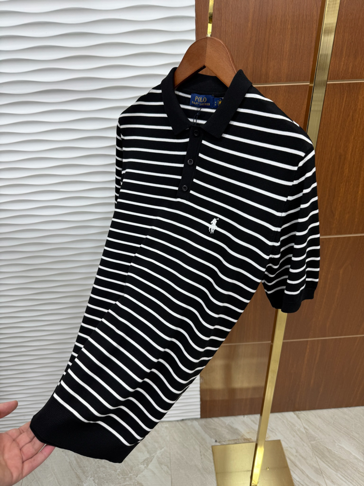 RL Siyah/Beyaz İthal Polo Yaka
