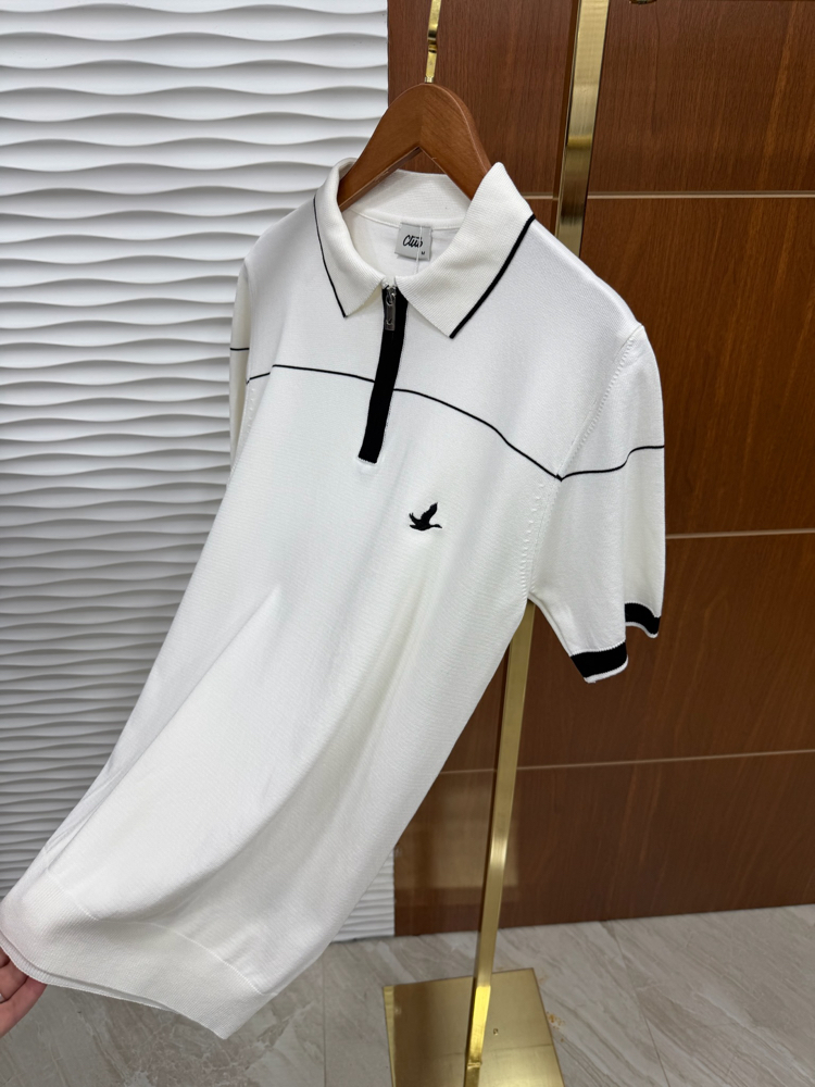Beymen Club Çizgi Detaylı İthal Beyaz Tişört