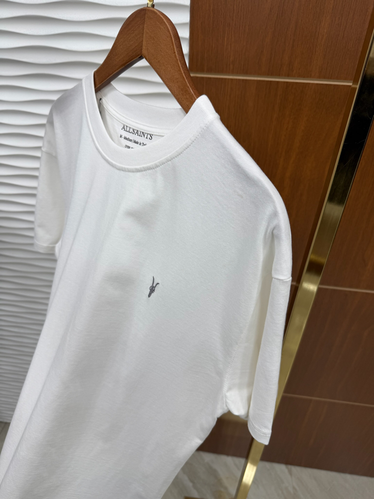 AllSaints Basic Beyaz Logo İthal Tişört