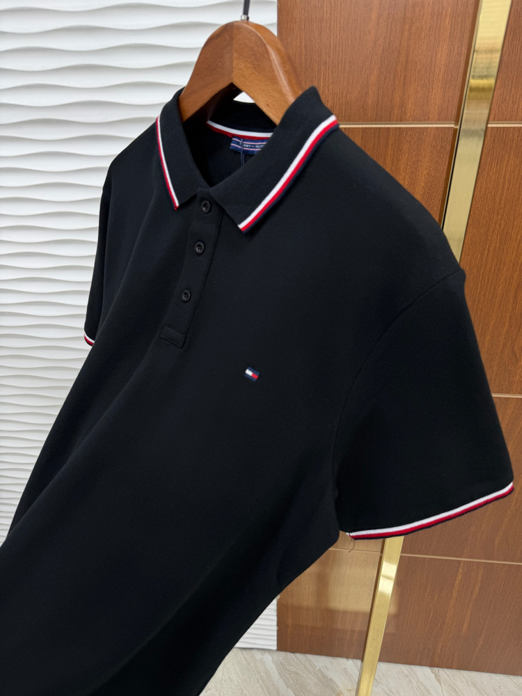 Tommy Hilfiger Basic Siyah İthal Polo Yaka