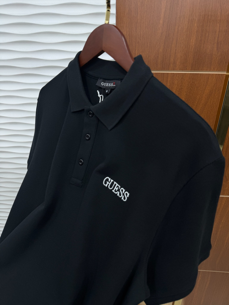 Guess Basic Siyah İthal Polo Yaka