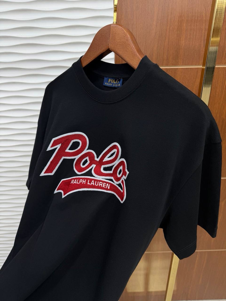 RL Polo Kırmızı Patch Siyah İthal Tişört