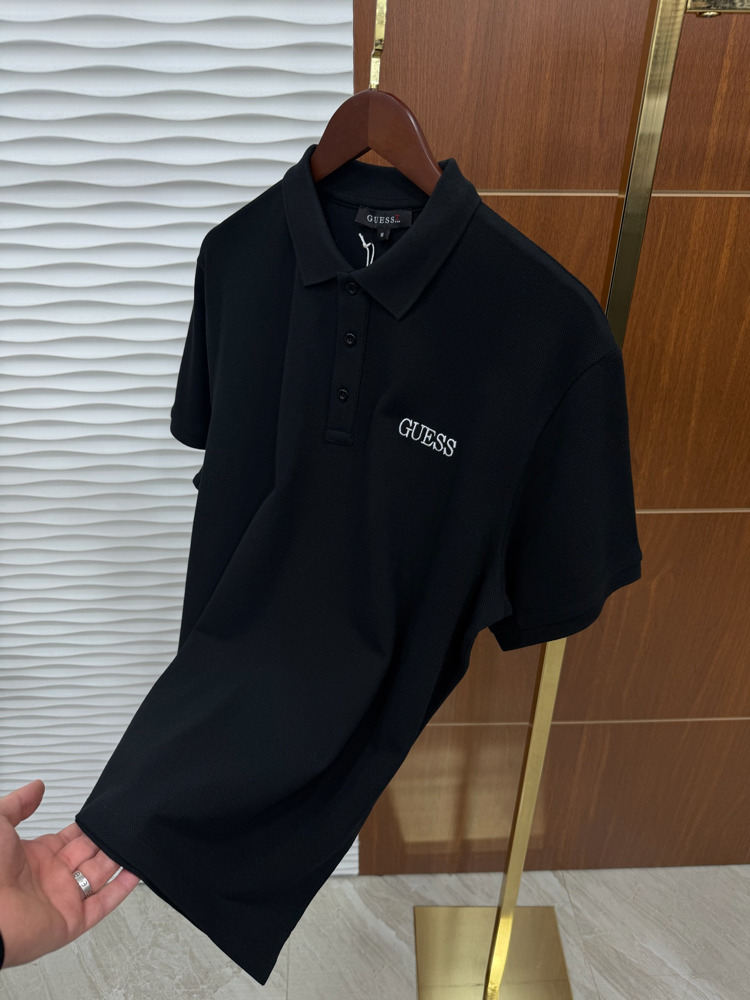Guess Basic Siyah İthal Polo Yaka
