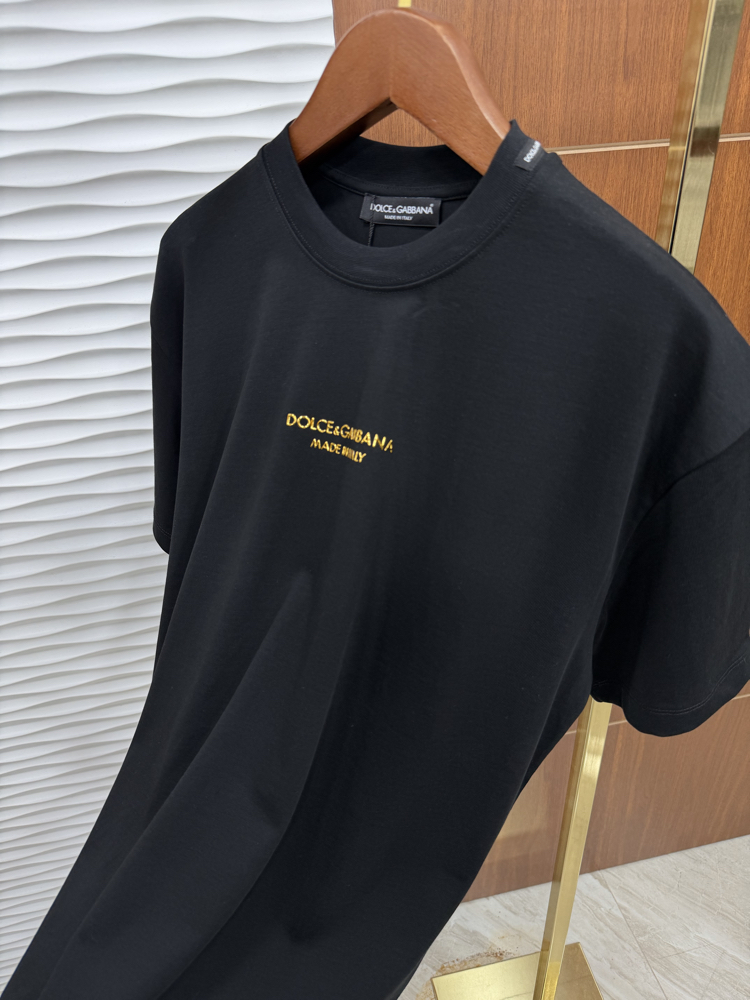 Dolce Gabbana Gold Baskı İthal Siyah Tişört
