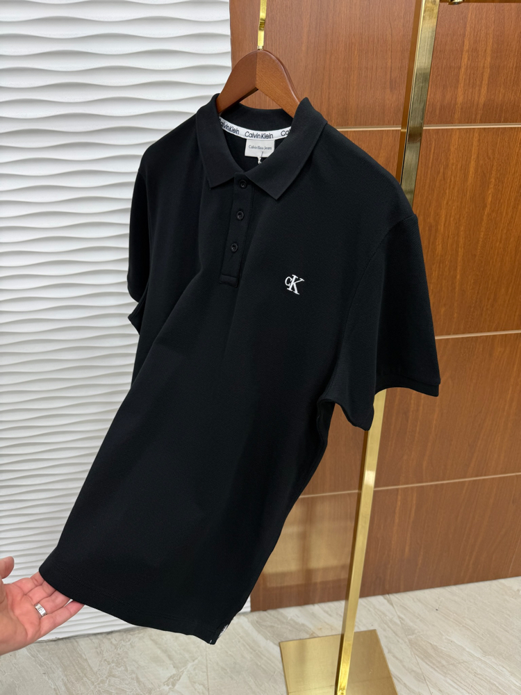 CK Siyah Nakış Logo İthal Polo Yaka