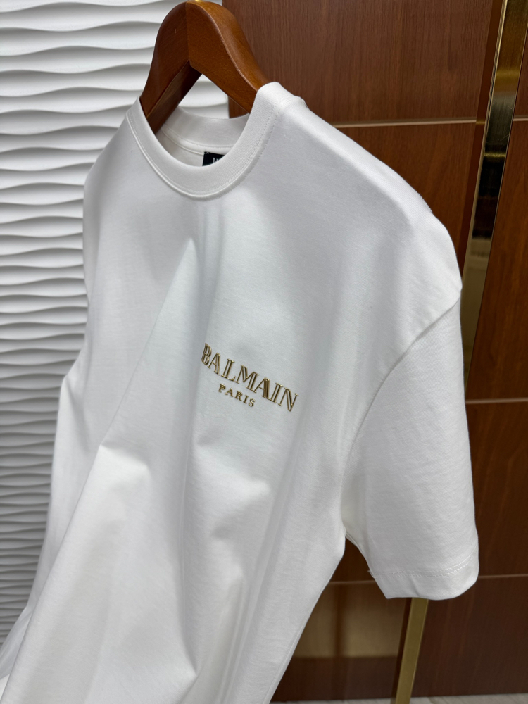 Balmain Paris Gold Logo İthal Tişört