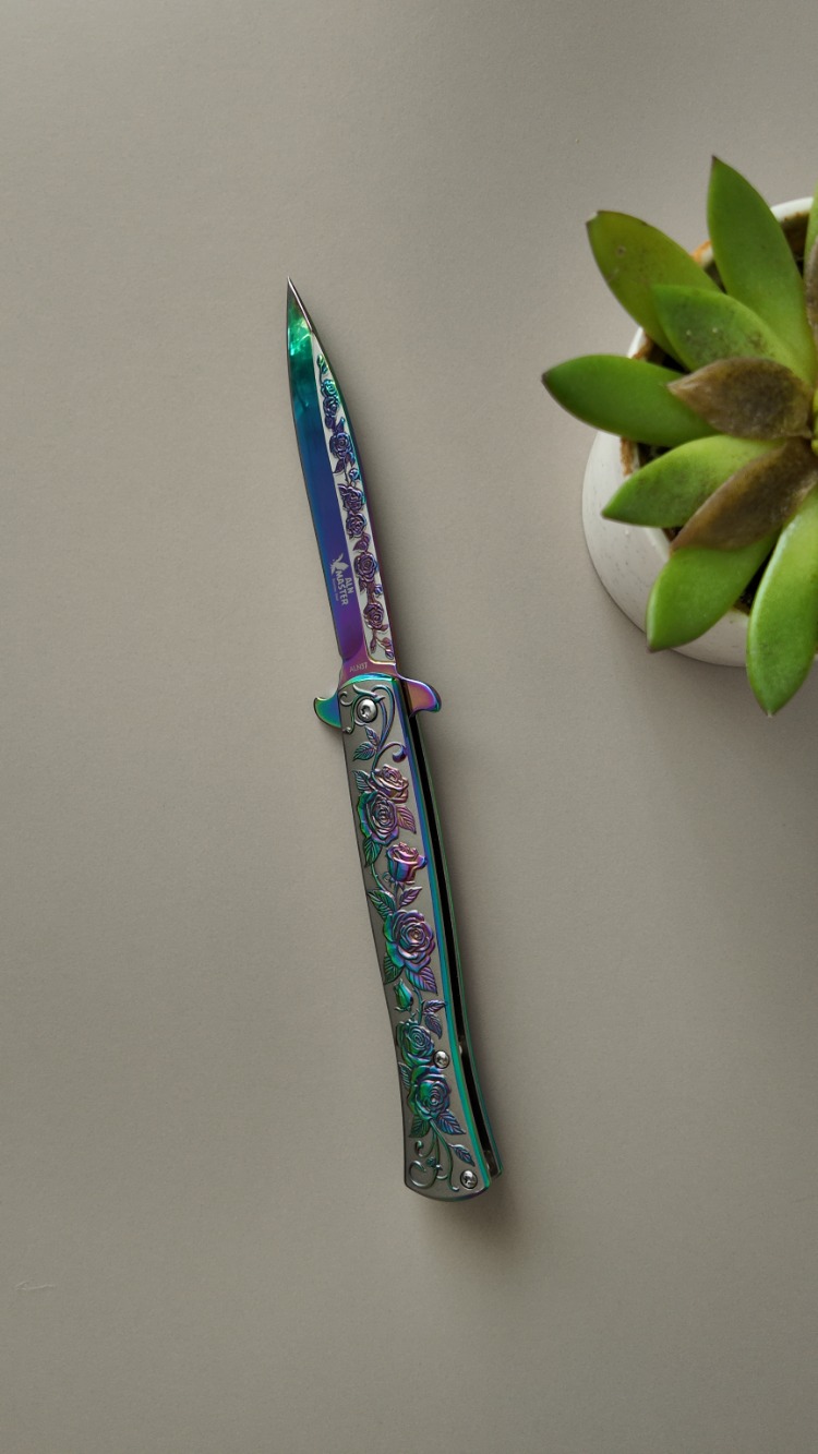 ALN MASTER GÜL MOTİFLİ RAİNBOW ÇAKI (ALN37)