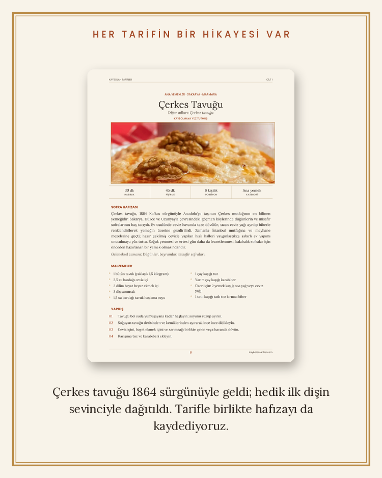 Kaybolan Tarifler — Cilt I | Dijital E-Kitap (PDF)