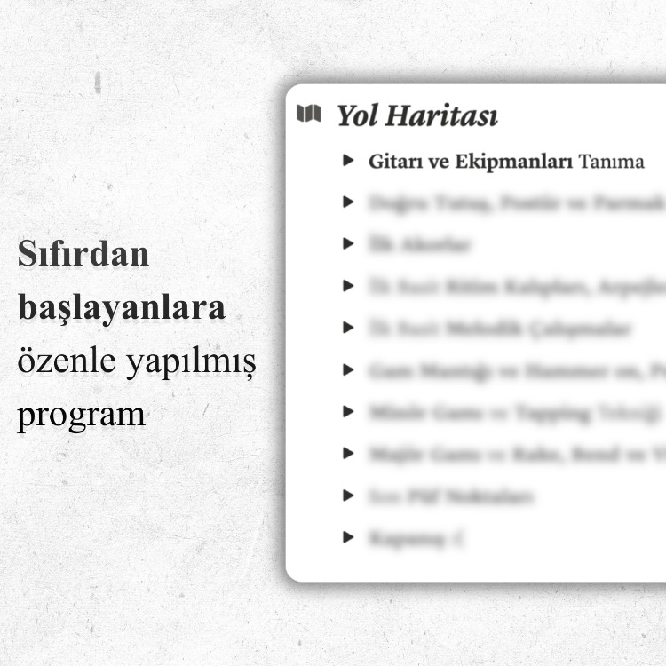 Gitar Yol Haritası - 53 günde gitar yolculuğuna başla