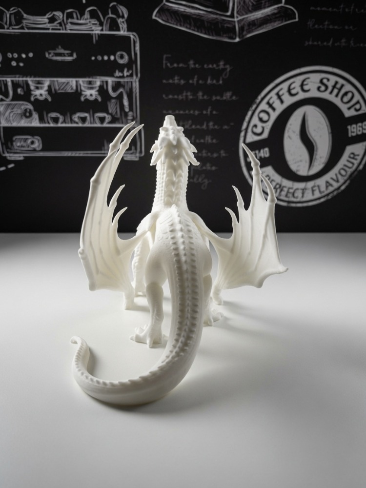 Beyaz Ejderha Figürü | Koleksiyonluk 3D Baskı