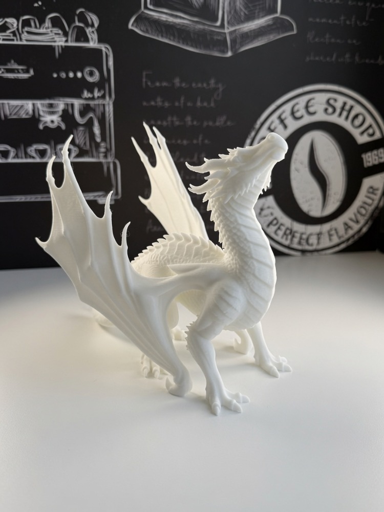 Beyaz Ejderha Figürü | Koleksiyonluk 3D Baskı