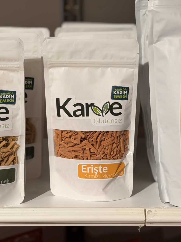 Glutensiz Kırmızı Mercimekli Erişte