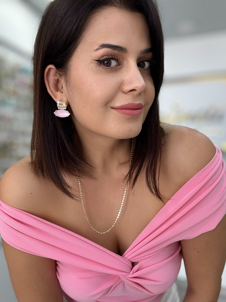 Markiz pembe küpe 