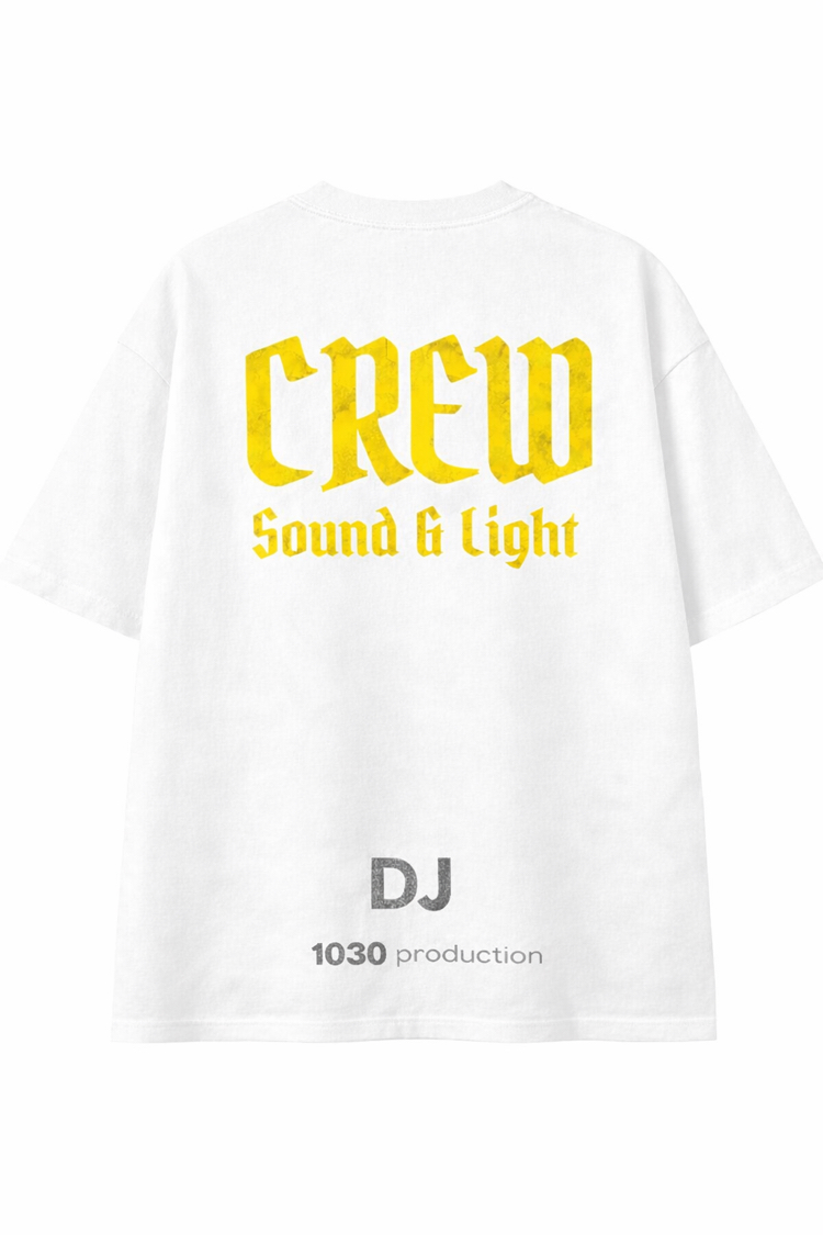 CREW Sound & Light Baskılı Oversize Tişört